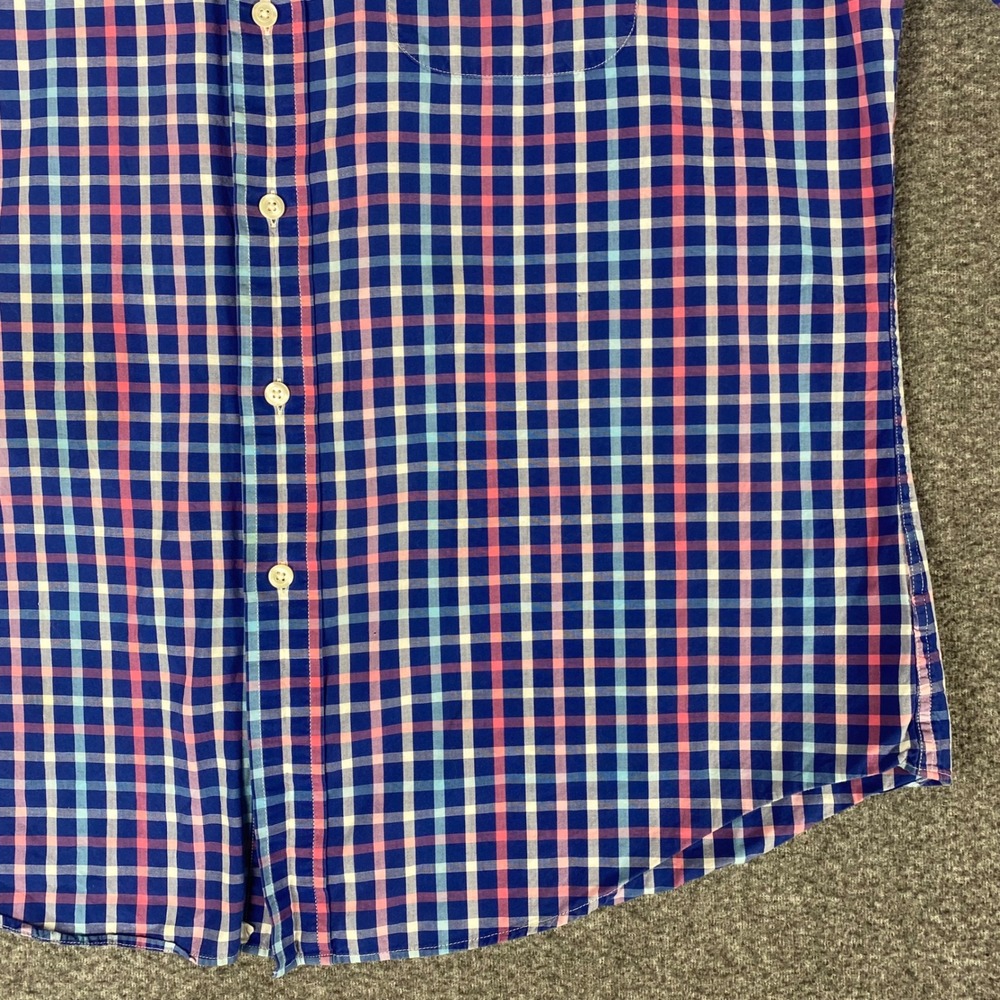 Brooks Brothers Navy, Pink & Light Blue Plaid Button-Down Shirt - Picture 9 of 12